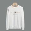 Stylish Rhinestone Men's Long Sleeve Round Neck Shirt - Comfortable, Versatile, Velvet-Thickened for Autumn and Winter.
