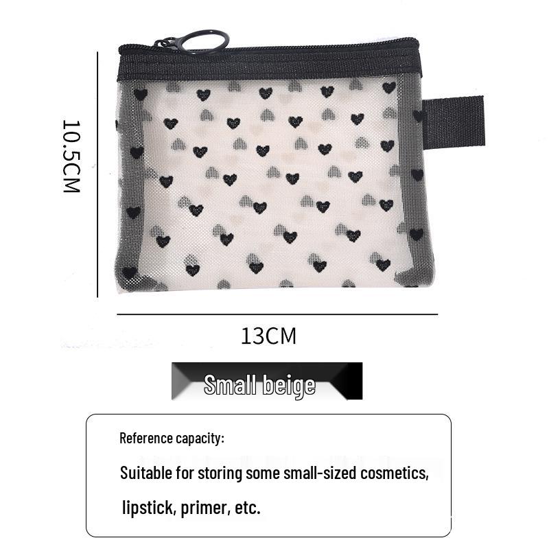 Large Capacity Transparent Mesh Cosmetic and Toiletry Bag - Portable Travel Storage