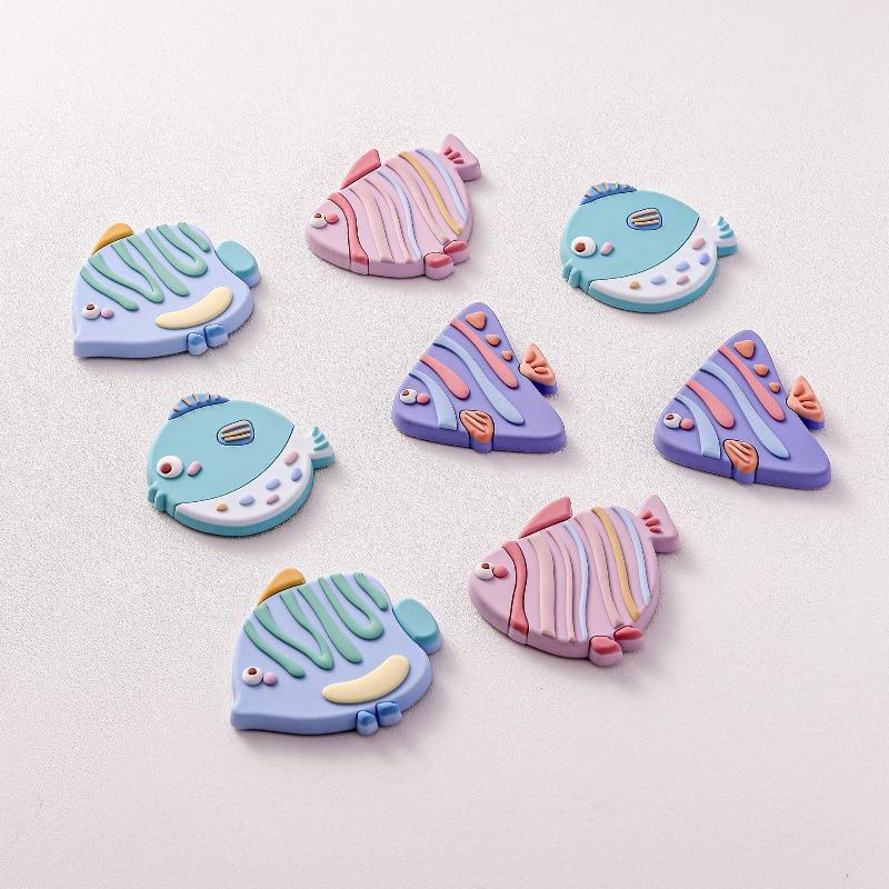 

Mushroom Pumpkin Pumpkin Kusama Wind Refrigerator Sticker Decoration Soft Rubber Magnet Strong Attraction Cartoon Magnetic Sticker Colorful fish 4pcs