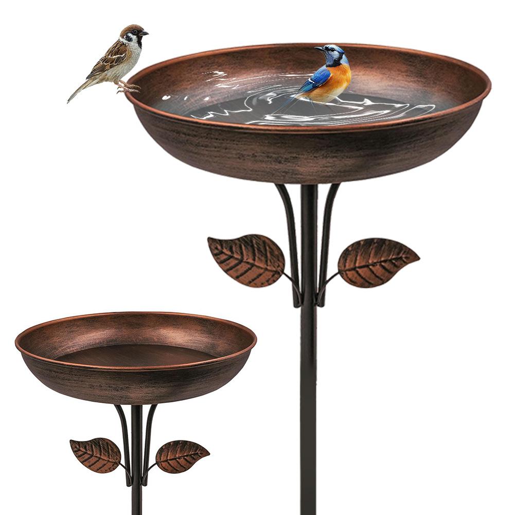 

Removable 13 Inch Dia Bowl Metal Bird Bath with Metal Stake Vintage Metal Bird Bath Bowl Freestanding Birdfeeder for Outdoors China Mainland