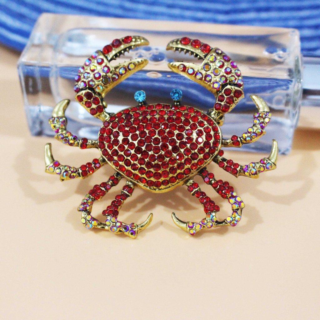 Spilla Cristallo Animale Stile Palazzo Vintage con Strass per Donne e Uomini