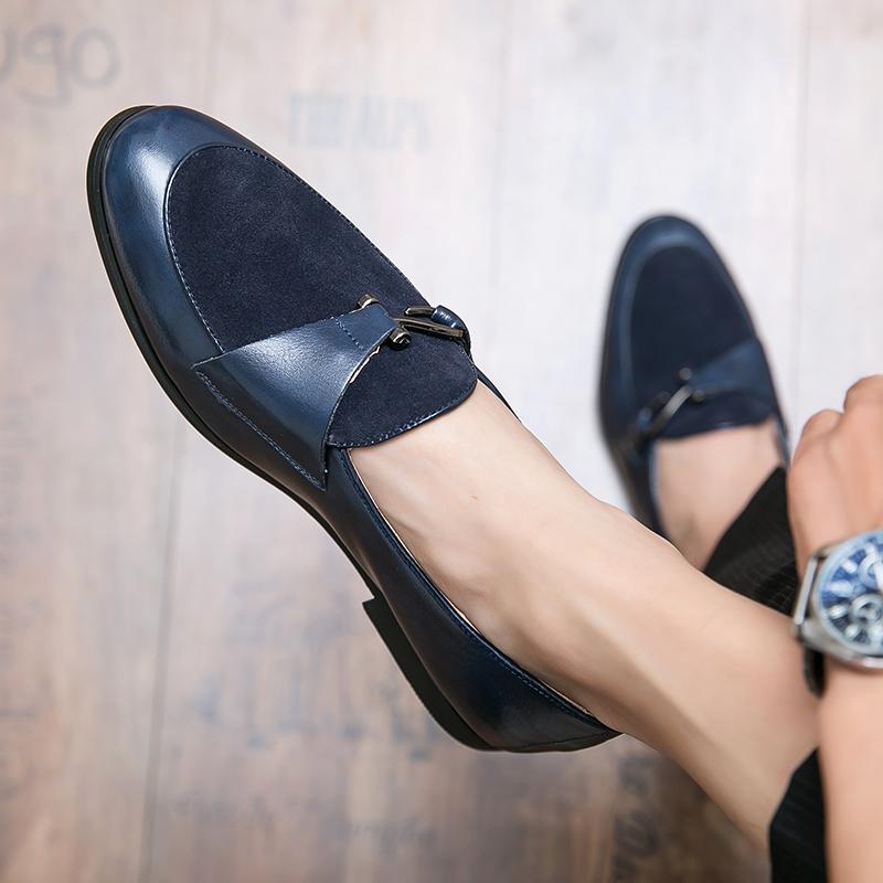 Spring Shallow Mouth Loafers Men's Casual Shoes 2025 New Leather Mens Slip On Shoes Classic Male Comfortable Simple Driving Shoe