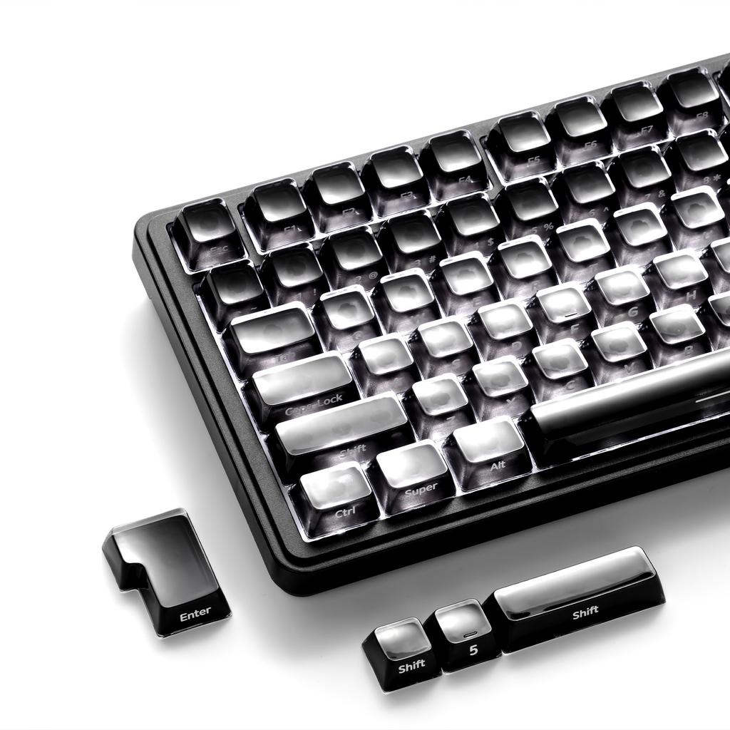 XVX Keycaps Crystal Jelly R2 Upgrade Side-Printed MDA Profile Gaming Keycaps (122-Key) PBT Mechanical Mechanical Keyboard