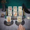 Witch Divinations Tarots Display Base Moon Phases Tarot Altar Stand Holder Witchcraft Supplies Wood Cards Stand Holder