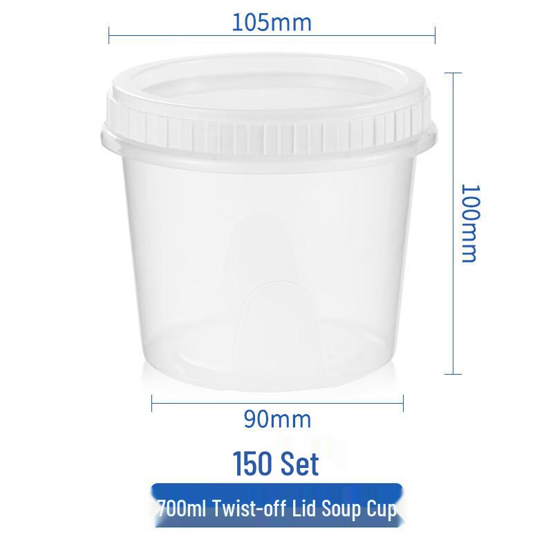 Handun Disposable Microwavable Twist-Lid Food Containers