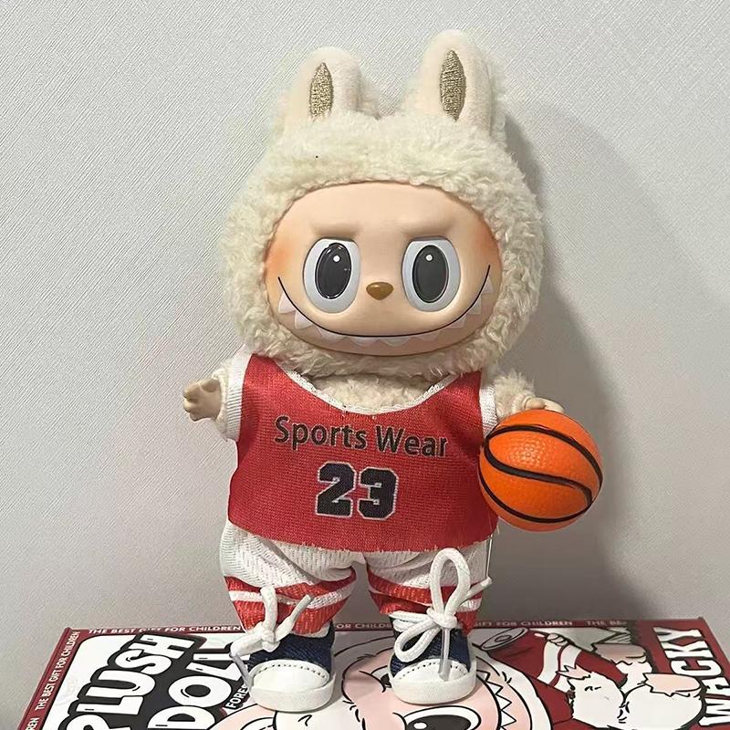 Labubu Plush Doll Clothes Plush Doll Changing Clothes Dolll Clothes Suit Cartoon Cute Clothes Dolls Accessories Gift