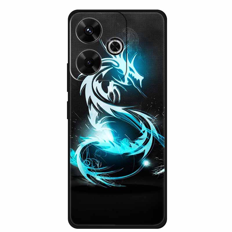 Phone Case For POCO M6 4G Back Cover Case M6Plus Black Silicone Soft Coque For Xiaomi Redmi 13 13x Poco M6 Plus Case M 6 Plus