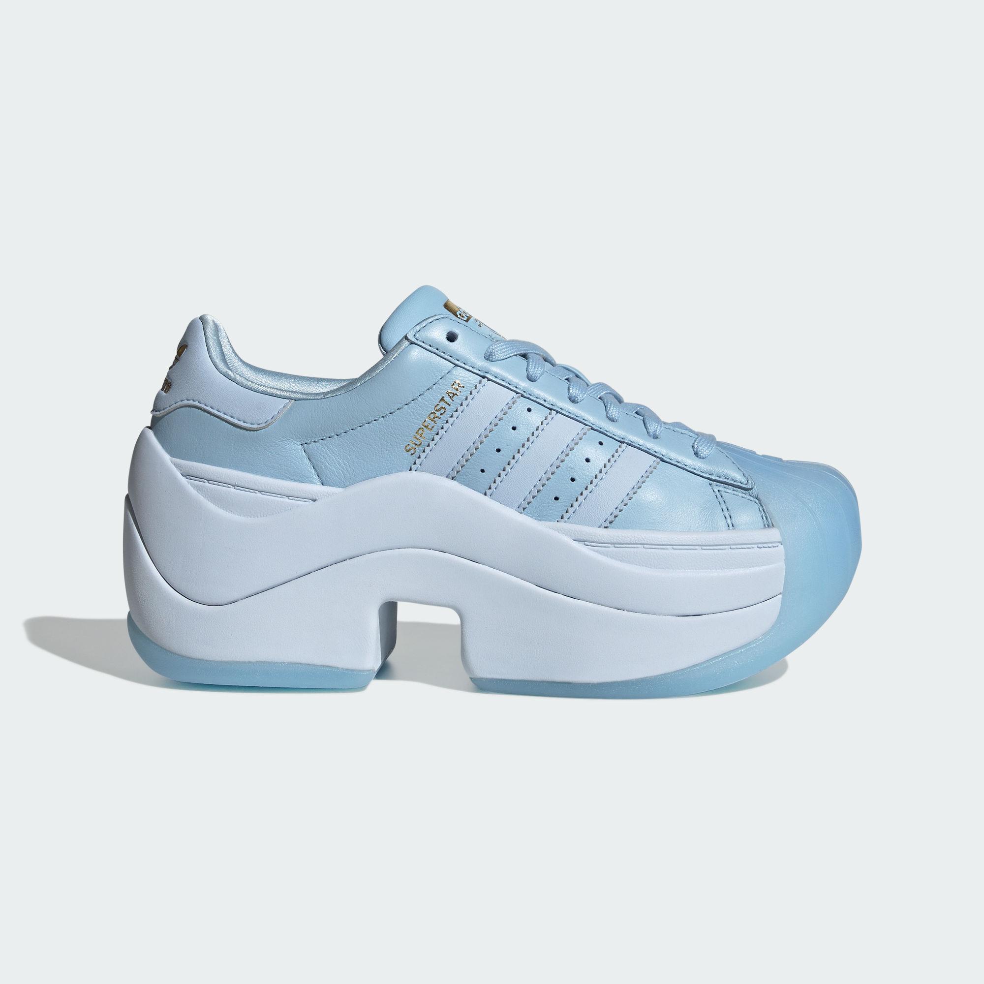 Adidas Originals Superstar Bold Casual Shoes Women s Crystal Blue 35.5