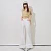 Minghai 2026 Spring High-Waisted Wide-Leg Stretch Jeans for Women