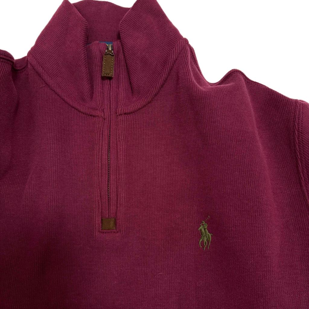 Polo Ralph Lauren Logo Embroidered Stand Collar Half Zip Long Sleeve Sweatshirt Men sweatshirt 710635035-042