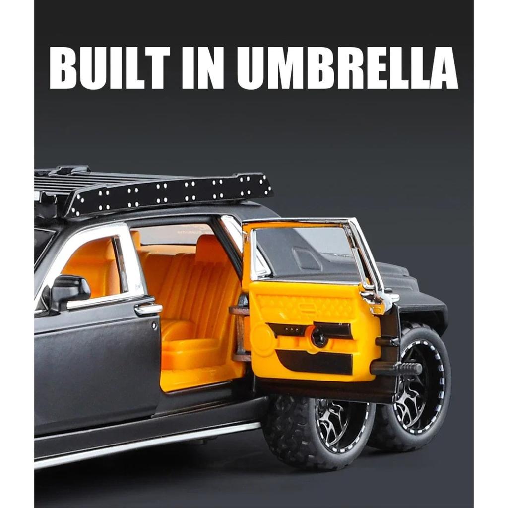 1/32 Rolls-Royce Phantom 6X6 Alloy Car Model Diecasts Metal Toy Off-road Vehicles Model Sound and Light Kids Gifts