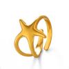 Hip Hop Personality Stainless Steel Five-pointed Star Opening Rings for Women Fashion Simple Finger Jewelry Accessories Gifts
