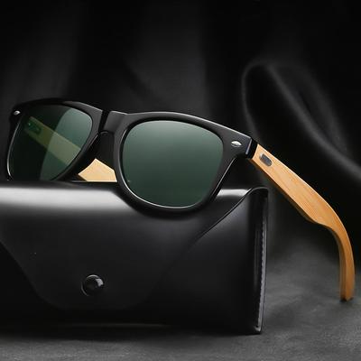 Bambus Sonnenbrille Männer Frauen Reise Brille Sonnenbrille Vintage Holz Bein Brillen Mode Marke Design Sonnenbrille Männlich Weiblich