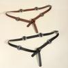 Women Retro Ethnic Belt Versatile Fashion Accessory with Carved Metal Decors PU Leather Vintage Adjustable Waist Belt