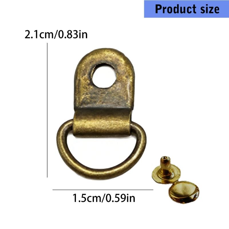Multipurpose D Rings Eyelet Rivet Clasps Rustproof Metal Carabiner Easy Disassemble D Rings Mountaineering Buckle