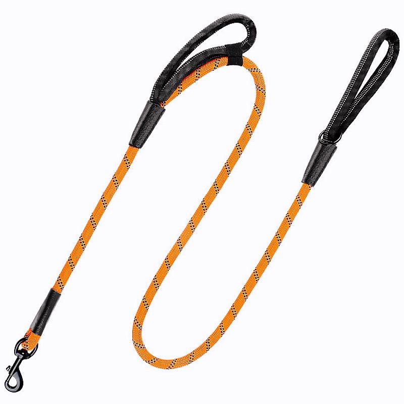 Dog Leash Reflective Dogs Leashes Double Leashes for Dog Walking Nylon Rope 150cm Comfortable Handle Dogs Leash Pet Chain Leads