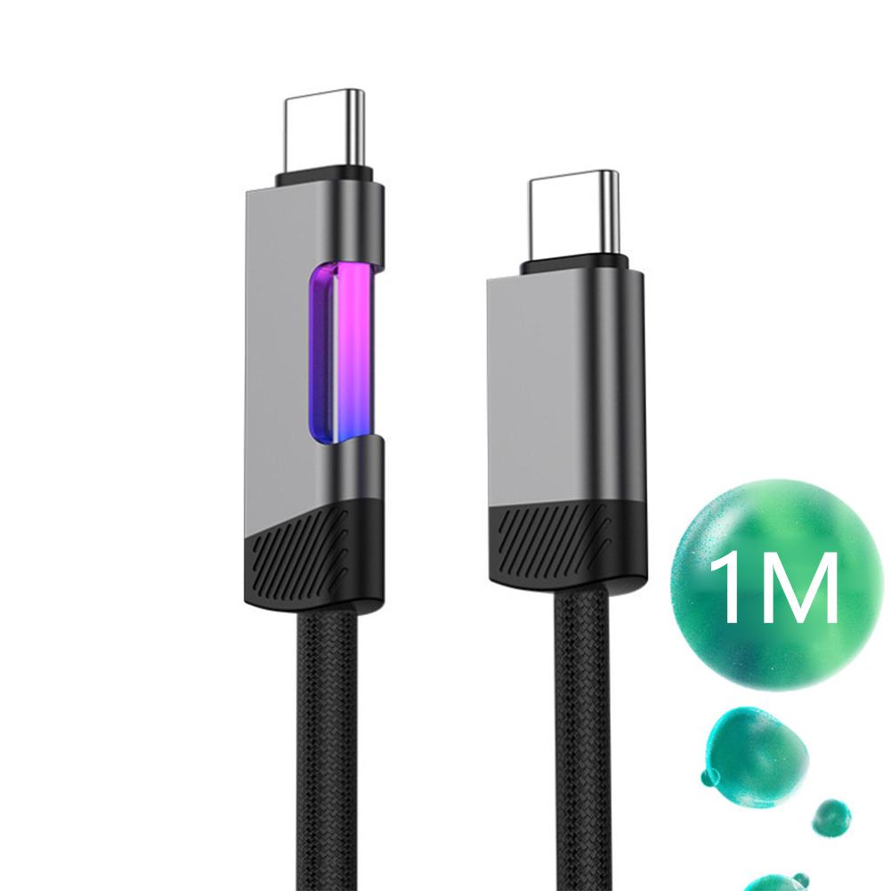 RGB Fast Charging Cable 100W 6A USB Type C Charge Cable with RGB Ambient Light