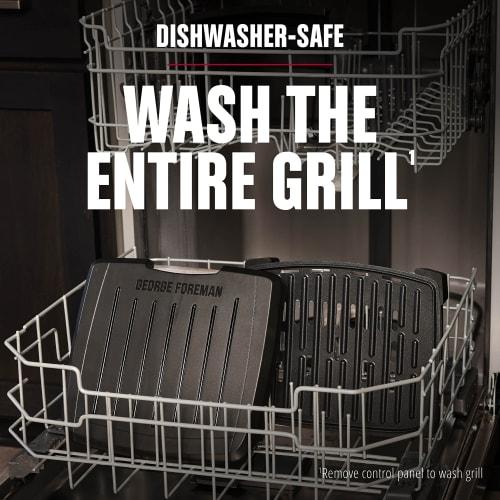 George Foreman 5-Serve Underwater Grill, Ceramic Metal, Black/Gray