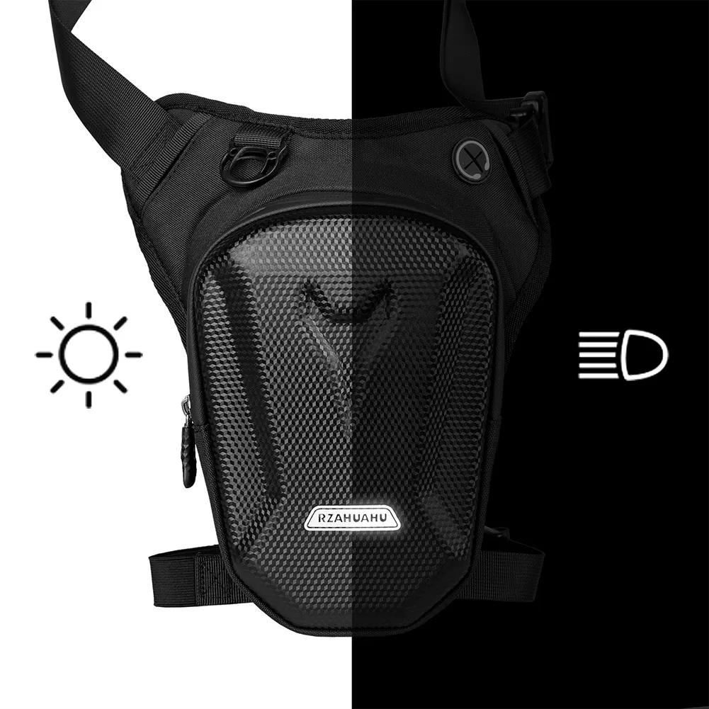 Hard Shell Waterproof Motorcycle Drop Leg Bag, Tactical Motorbike Waist Side Pack, Multifunctional Riding Phone Purse