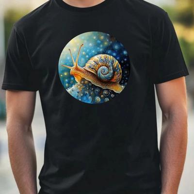 T-shirt Męski Ślimak Portret Motyw Bawełna Rozmiar XS do 5XL