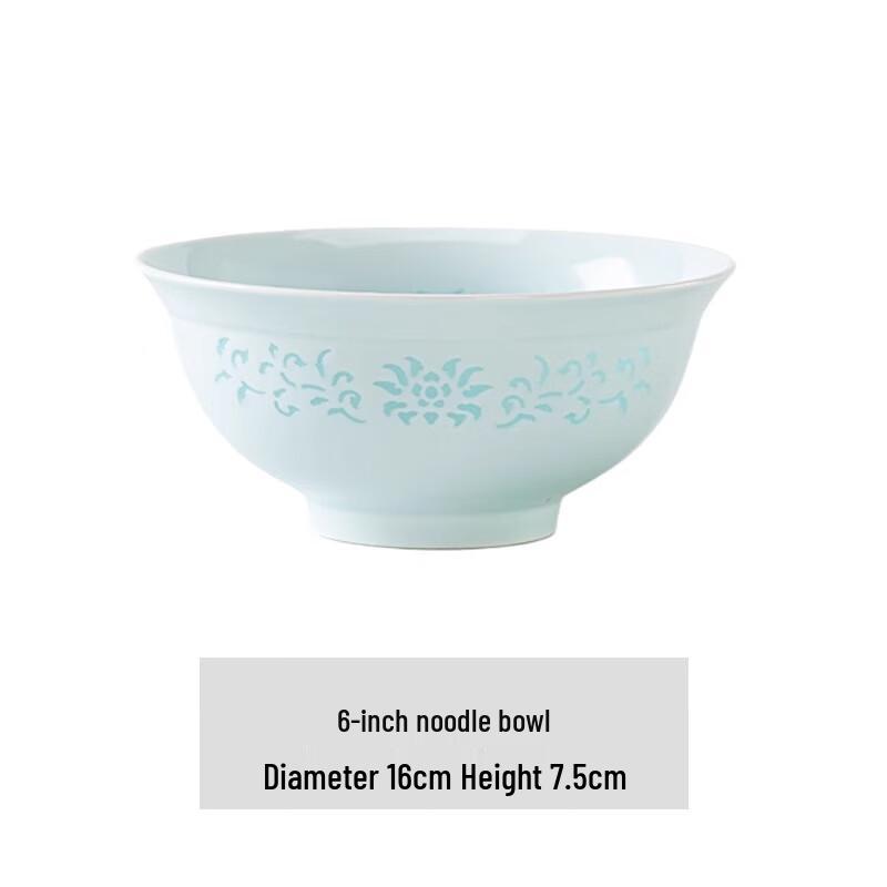Lin Pan Celadon 6-inch Underglaze Noodle Bowl