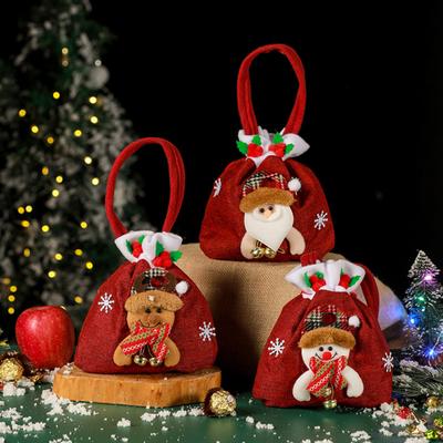 Yousheng Christmas Candy Gift Tote Bag Adorable Design Xmas Style Create Atmosphere Festive Drawstring Gift Bag