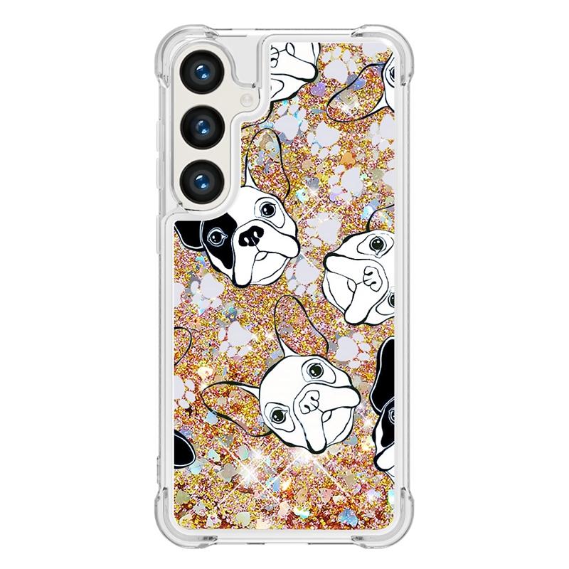 S24 Fe Case On For Funda Samsung Galaxy S24 FE Cover Glitter Dynamic Liquid Case For Samsung S 24 Ultra S24+ S24FE Cases Coque