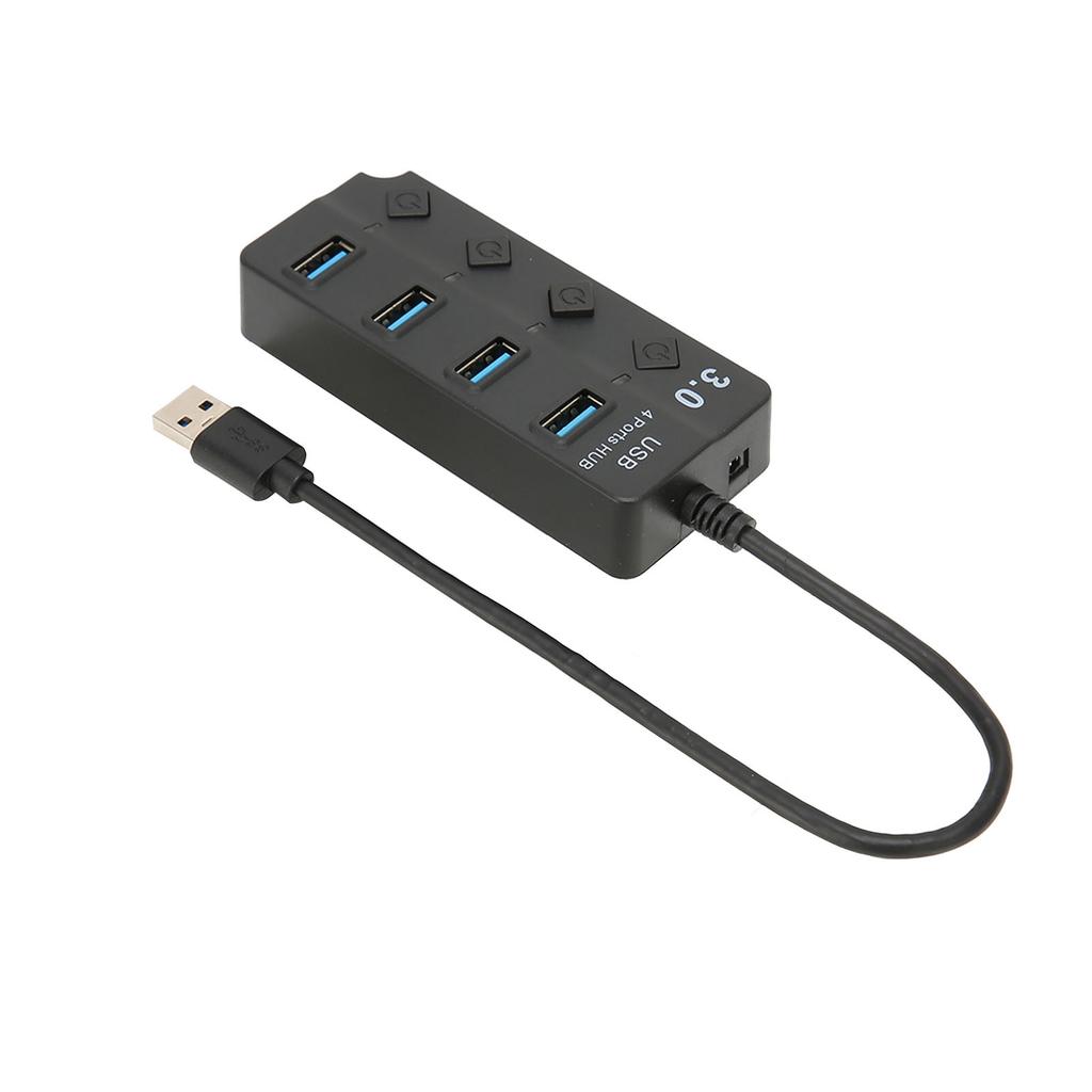 USB 3.0 HUB 4 Ports USB3.0 Maximum 5Gbps Stable Transmission Plug and Play Time Saving USB Splitter