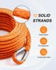Kolvoii Winch Rope Extension 3/8" X 50' 26.6lb, Synthetic Winch Extension Cable Line for