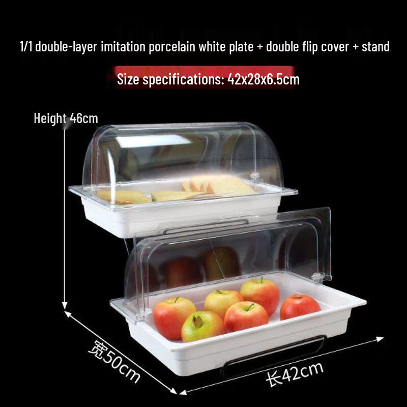 Multi-Layer Melamine Buffet Display Tray with Lid