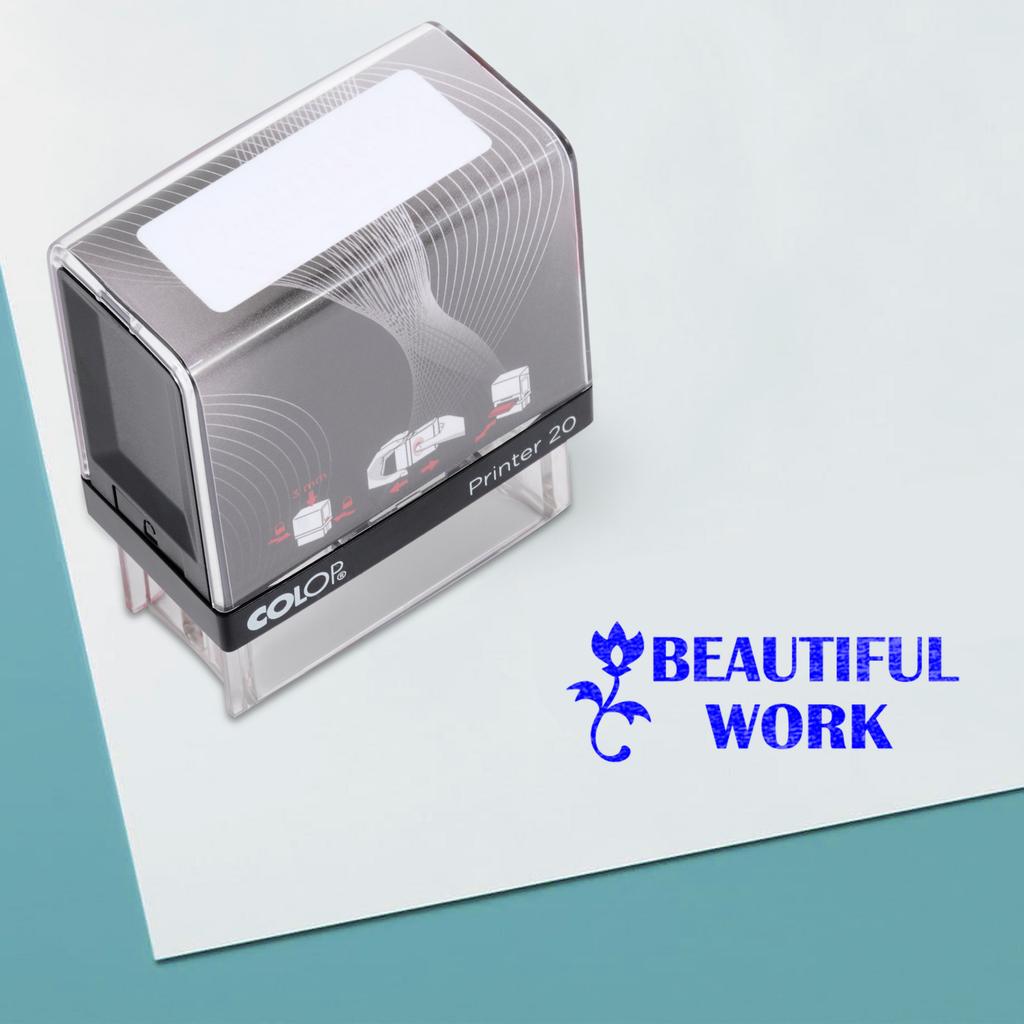 Printtoo Self Inking Rubber Stamp - Pre-Inked Office Stamp - Stationary Stamp - Stamp Stamp - Business Stamp