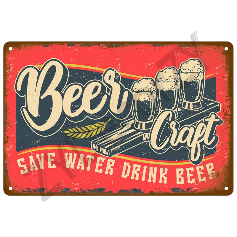 Vintage Posters Cocktail Tin Sign Plaque Metal Sign Plate Decoration Wall Art Home Decor For Bar Pub Club Man Cave Iron Painting