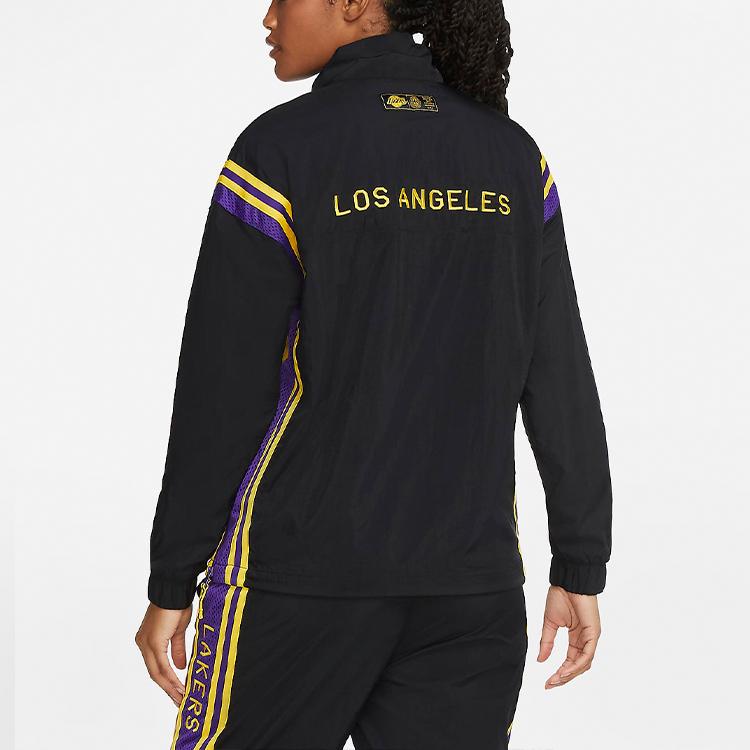Nike NBA Los Angeles Lakers Courtside Casual Sports Jacket Women Jacket Black CN0254-010