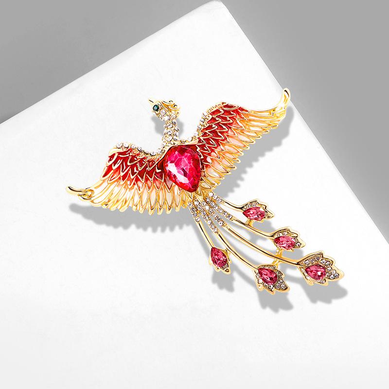 Classical Enamel Phoenix Women's High-end Temperament and High-end Accessories Brooch