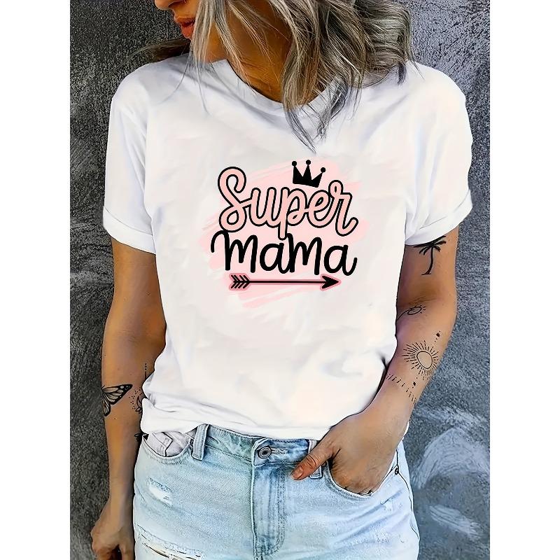

Fashionable Charm, Sweet Women S Short-Sleeve T-Shirt Letter Print Design, Comfortable And Breathable, Perfectly Pairs with Any Casual Look S белый