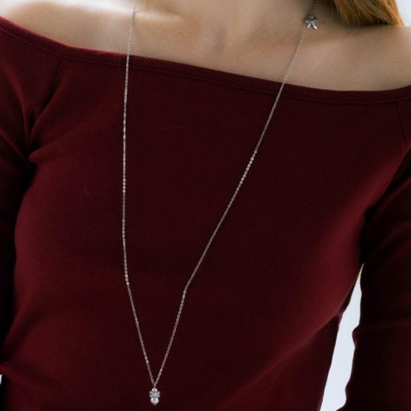 Pearlymore W240 Little Snowman Necklace_PM24N014WT