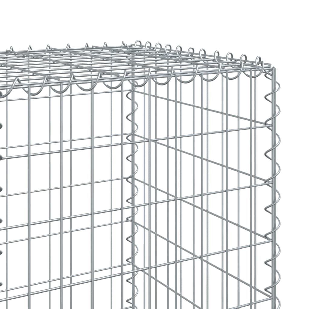 Gabion with Lid 800 X 50 X 150 Cm Galvanized Iron