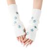 The Glove Girls' School Style Dui Dui Exposed Finger Sleeve Covers for Autumn and Winter Knitted Subculture Warm Arm Covers