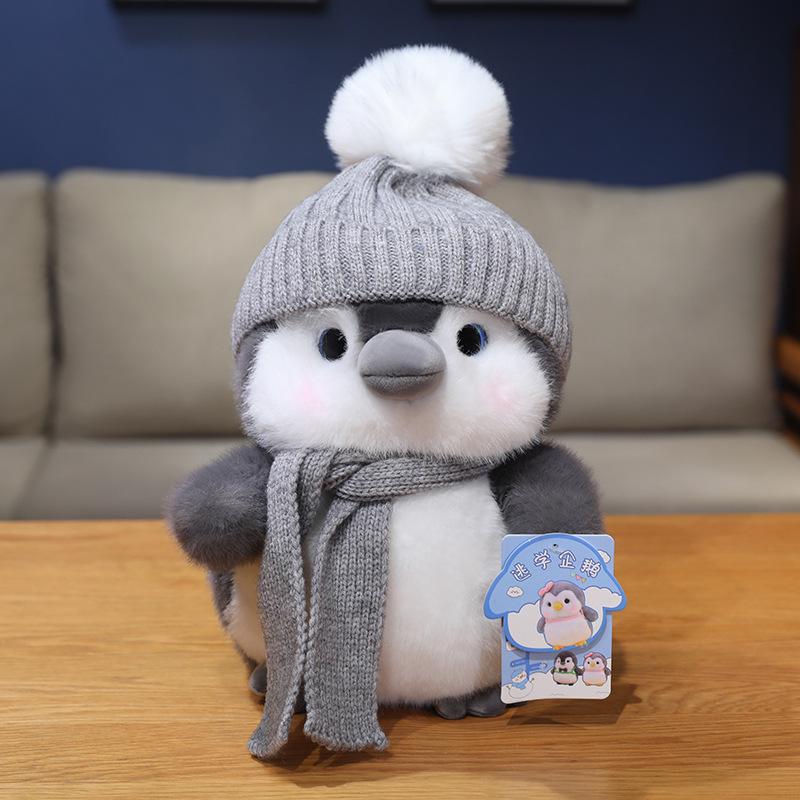 

Новая зимняя плюшевая кукла пингвин: Интернет-сенсация, Идеальный подарок на день рождения для детей 25 cm