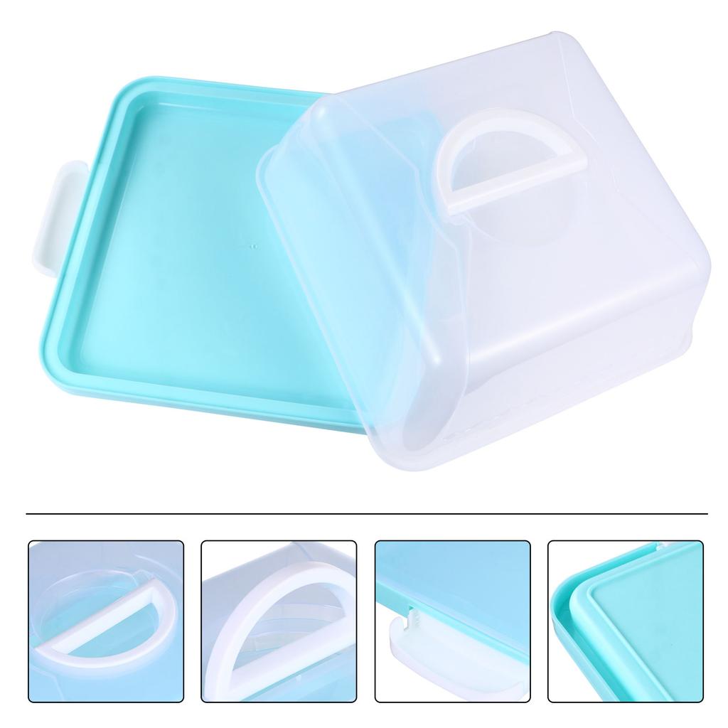 Portable Cake Box Organizer with Lid Cupcake Carrier Holder Baking Dish Container Plastic Packaging Boxes Travel