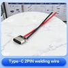 5pcs USB Type-C 2P Welding Wire Female Connector Cable For Mobile Phone Charging