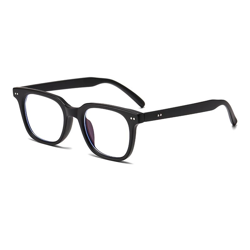 66037 Trend Rice Nail Square Frame Anti-Blue Light Flat Glasses 5 Personalized Plain And Thin Glasses