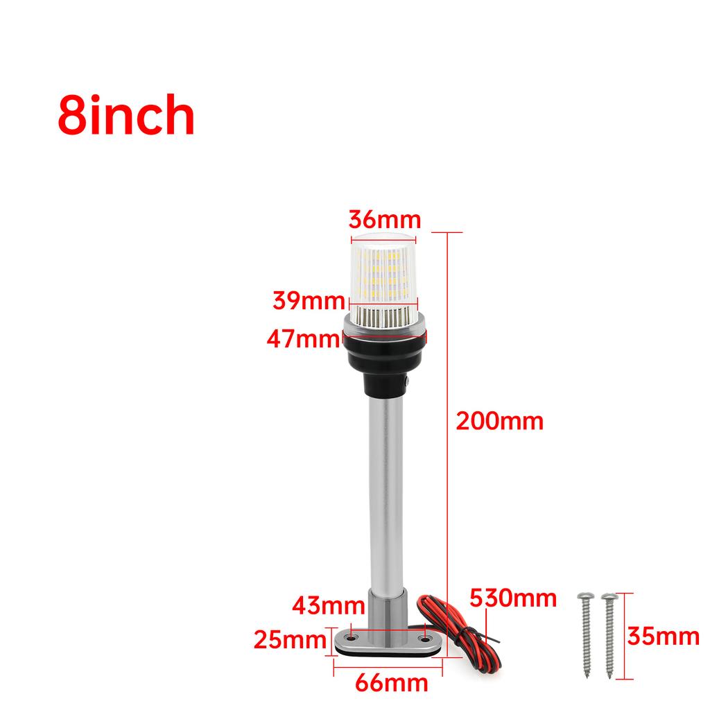 Światło nawigacyjne LED HD Wodoodporne Składane Światło Odpowiednie dla 12V-24V Morski Jacht Żaglowy Sygnał Obrót 180° Światło Energooszczędne