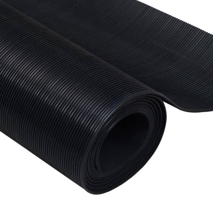 VidaXL Non-Slip Rubber Mat 5x1m Fine Ribbed Pattern Protection 141173