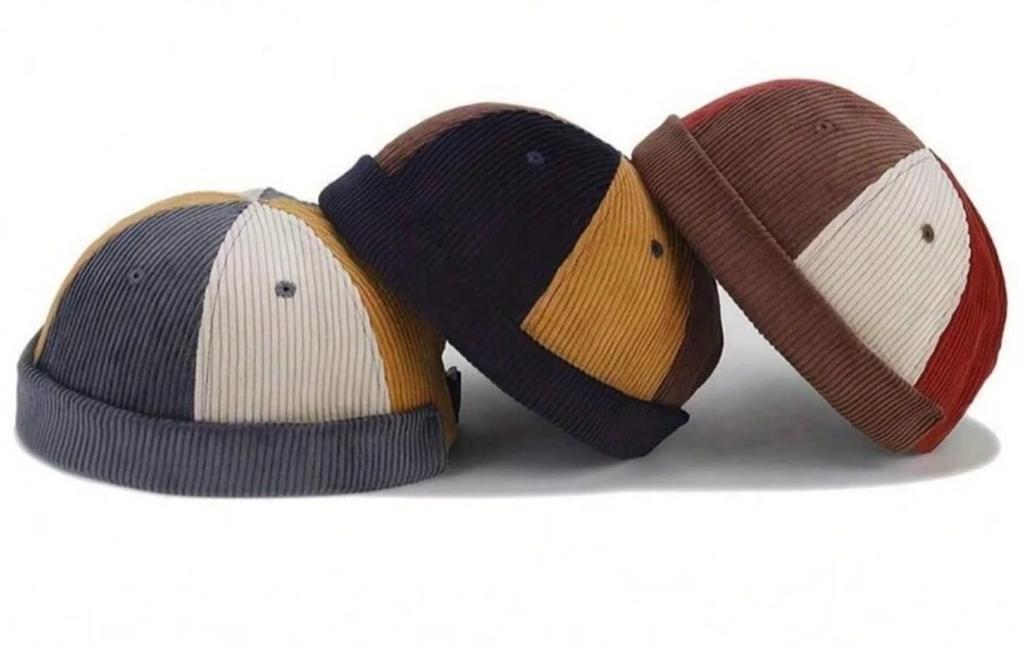 [sproutsy] Corduroy Roll Cap, Fisherman's Cap, Brimless, with Adjustable Buckle, Multicolor (JP, Number Size, 58.0 cm, Brown)
