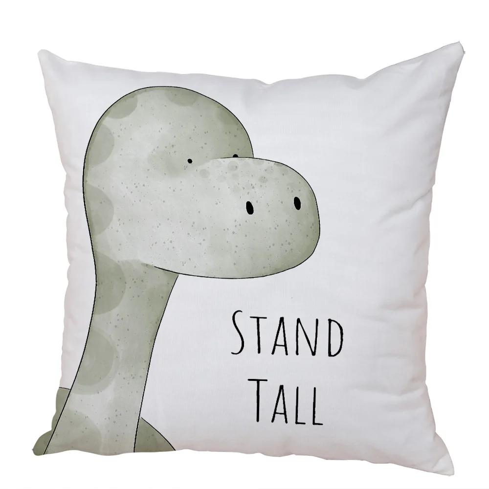 Nordic Zebra Hippo Giraffe Lion Crocodile Pillow Case Decor Animal Cushion Cover for Sofa Home Peach Skin Pillowcase 45x45cm