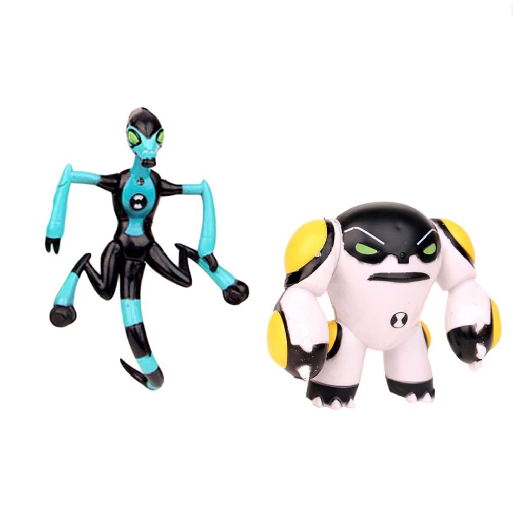 1 ks Kreslený Ben 10 Omnitrix Alien Force Akční figurky Šedá hmota Čtyřruký Diamantová hlava PVC Modelová sbírka Dětský dárek Hračka