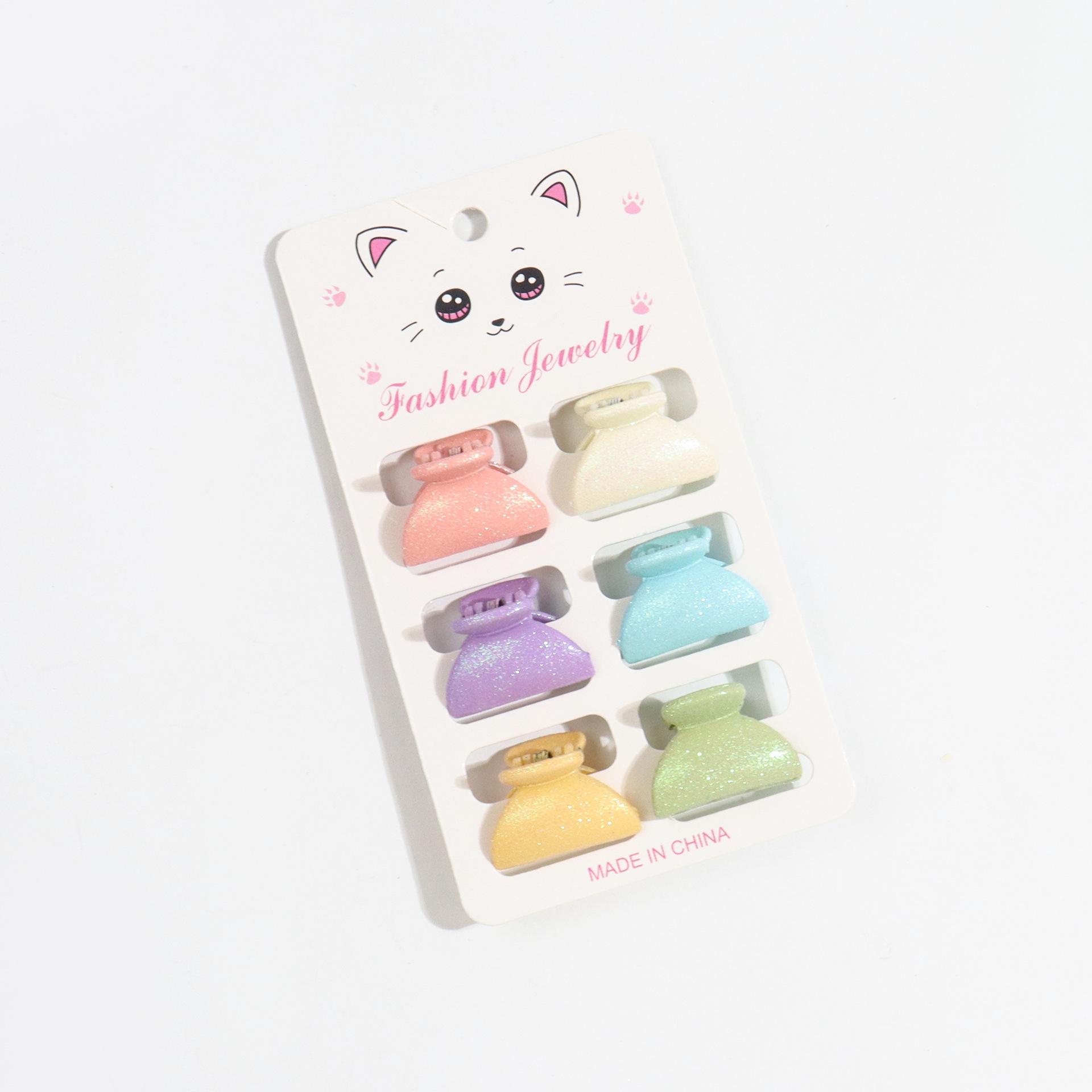 

Набор заколок-крабов для волос в конфетных цветах с бантами и цветами - Сладкий и милый с матовыми мини-заколками-акулами