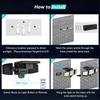 208 LED Solar Outdoor Lights 3 Heads Motion Sensor Security Lamp IP65 Waterproof Remote Control 3 Modes Flood Wall Light