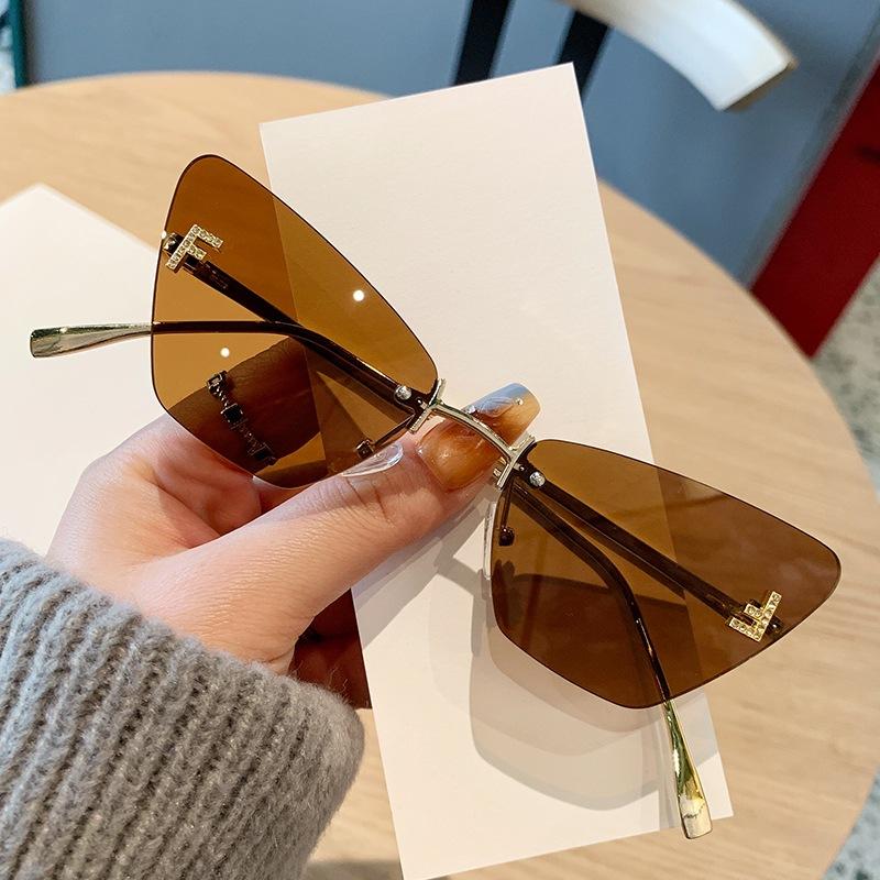 JYL TS Sunglasses UV Diamond Letter F Cat Eye/90317